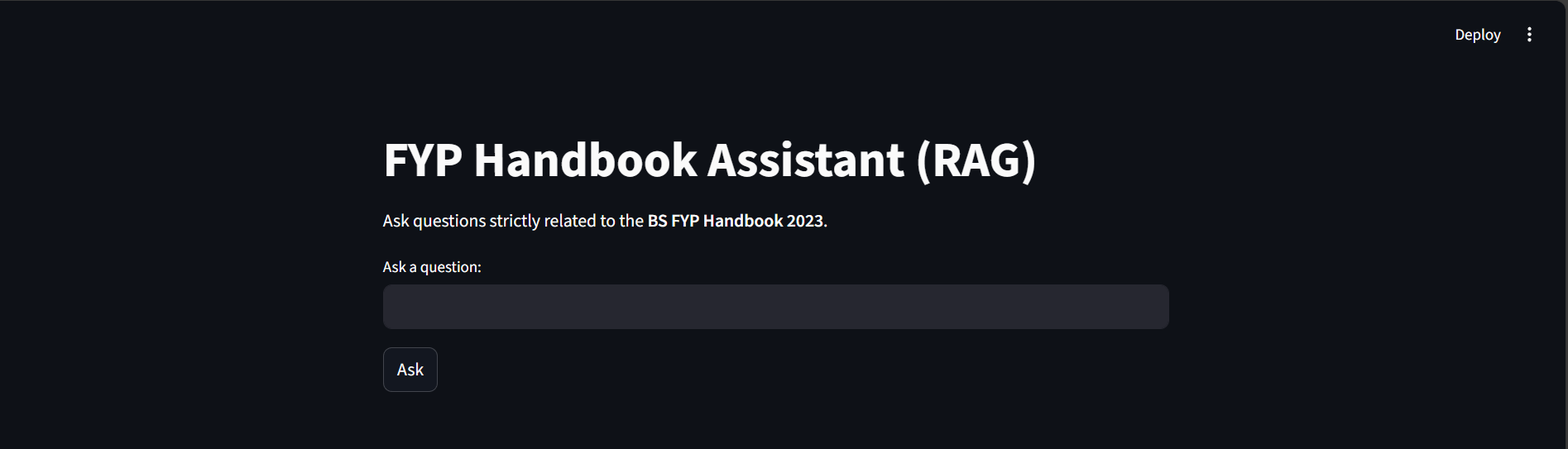 FYP Handbook Assistant
